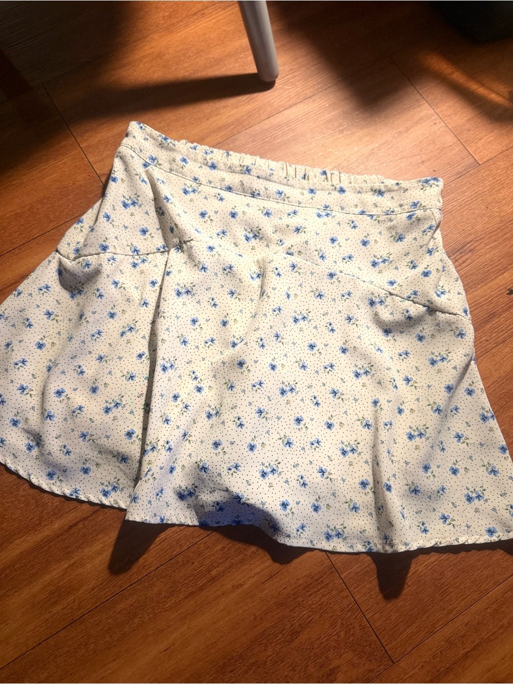 Altar’d State Floral Blue Mini Skirt - Women's Skater Skort